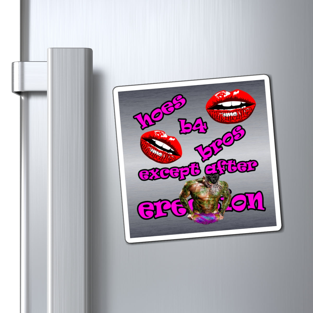 hoes b4 bros - Magnets - (brushed nickel)