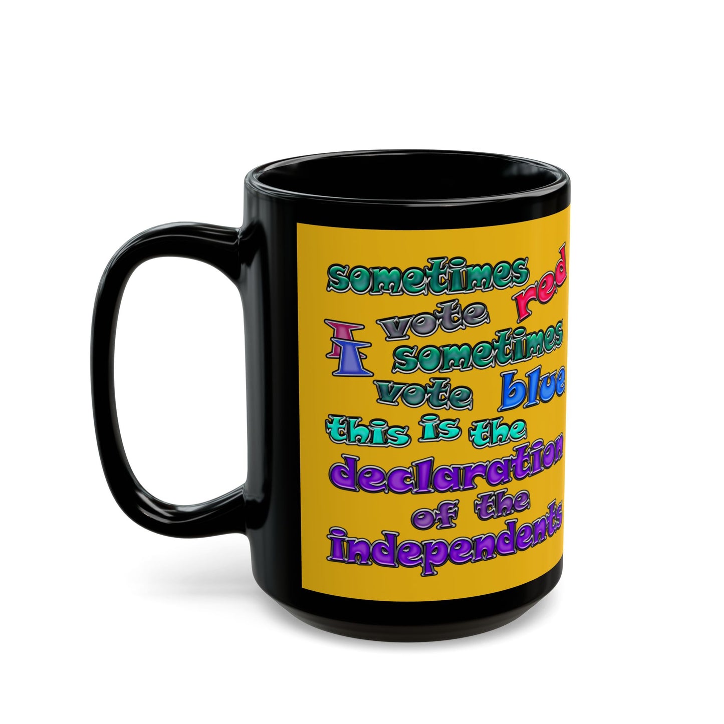 declaration of the independents - Black Mug (yellow)