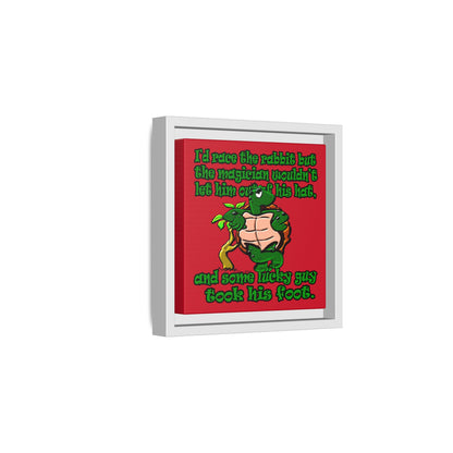 turtle race - framed canvas art (dark red)