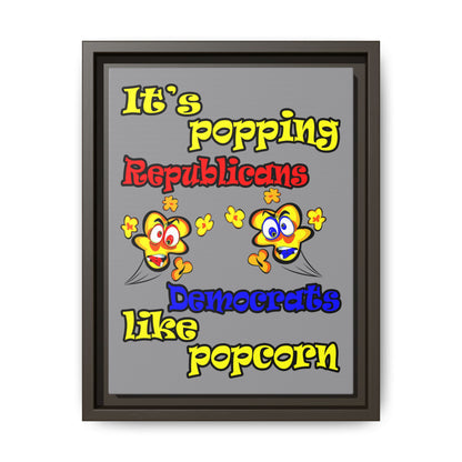 popping like popcorn - framed canvas art (grey)