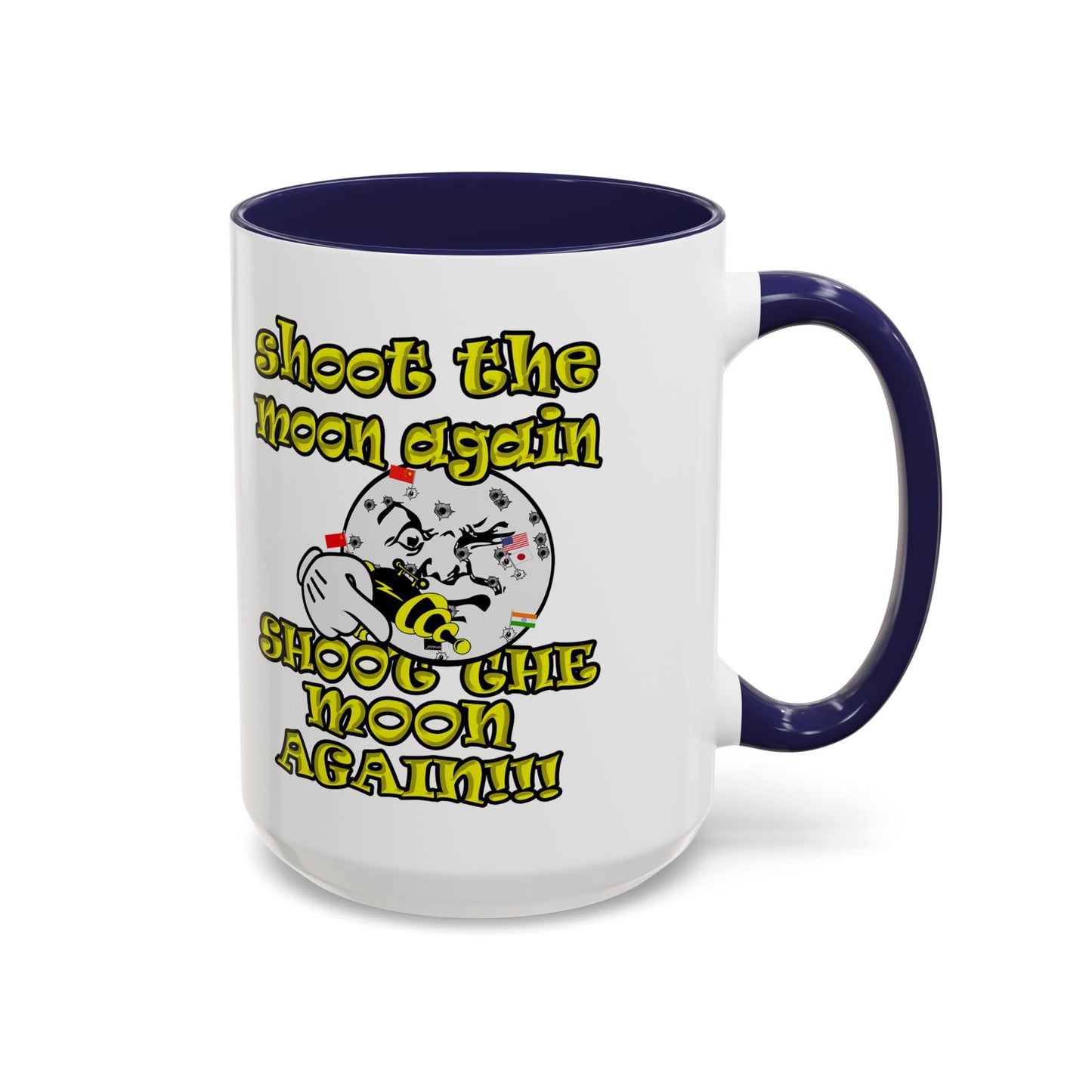 shoot the moon again - Accent Mug (white)