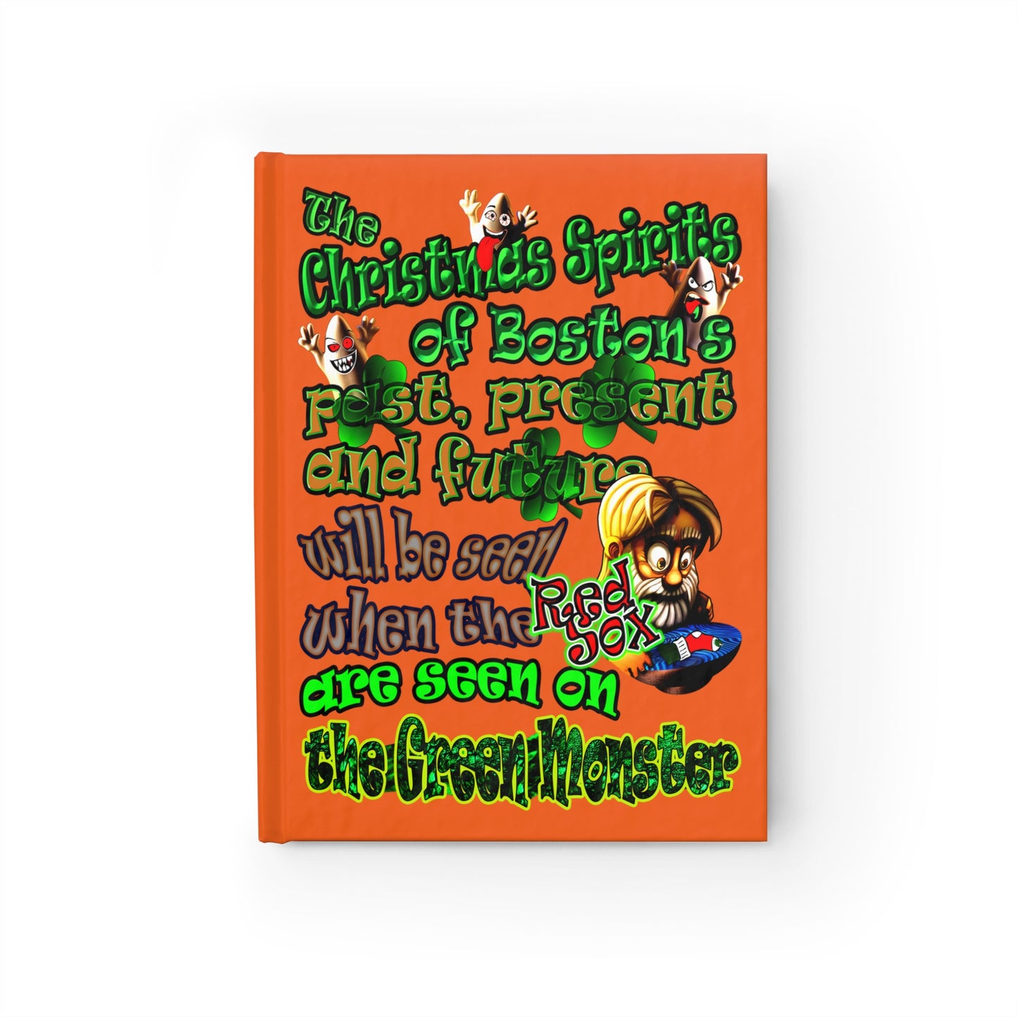 christmas spirits of boston - journal-lined (orange)