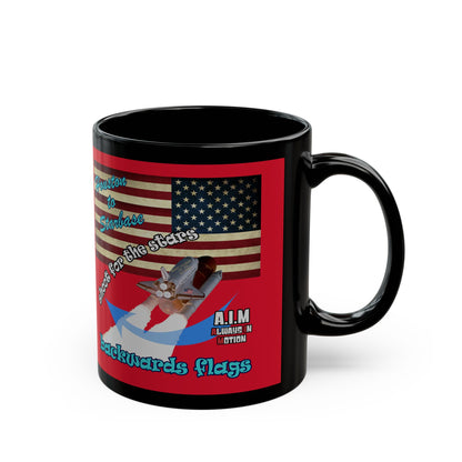 shoot for the stars - Black Mug (dark red)
