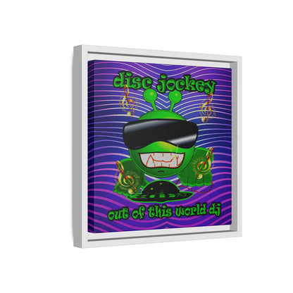 disc jockey - framed canvas art (purple wave)