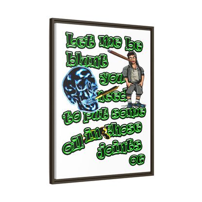 og - framed canvas art (white)