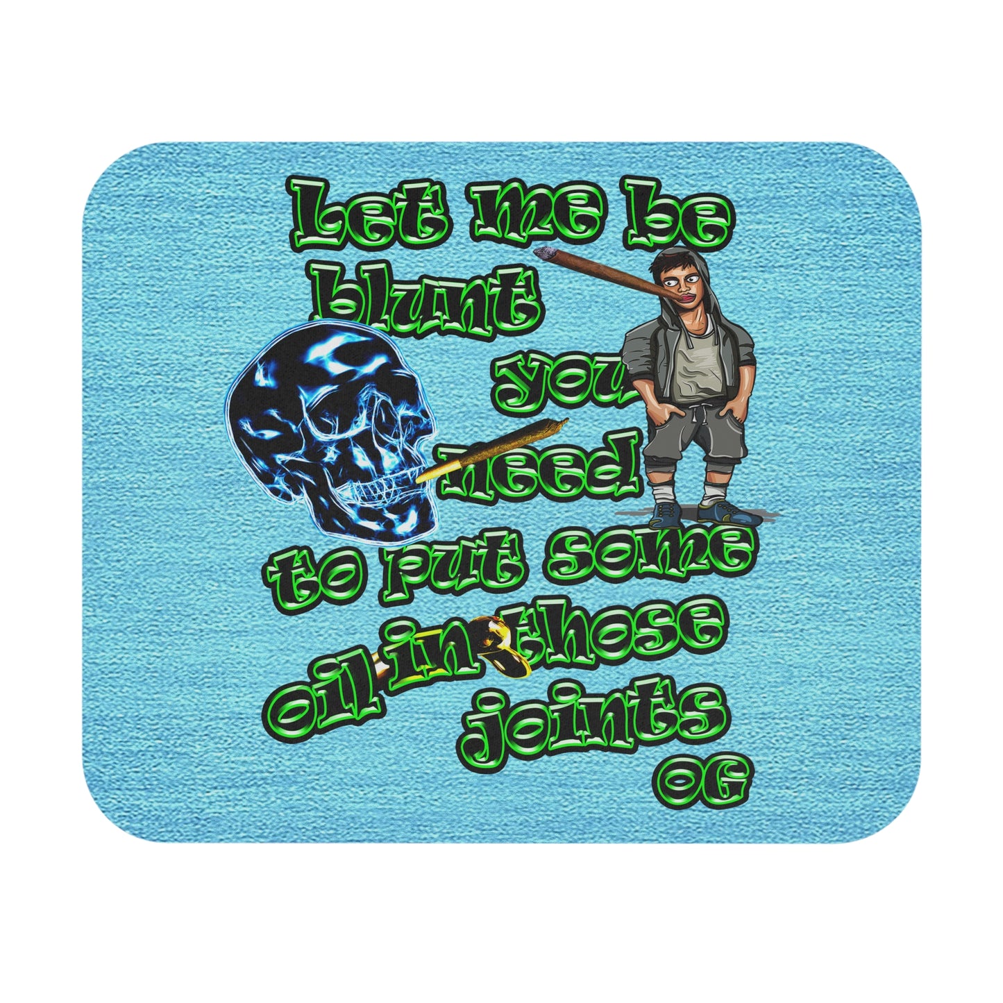 og - Mouse Pad (Rectangle) (faded blue)