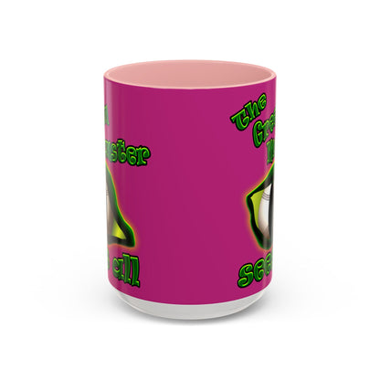 green monster - Accent Mug (pink)