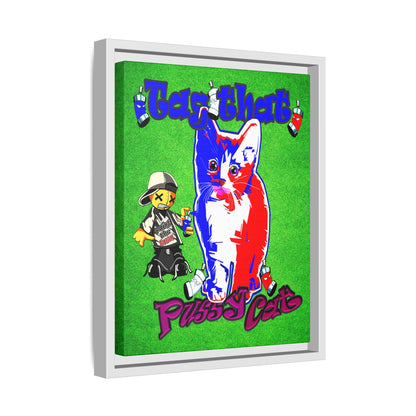 tag that - framed canvas art (green turf)