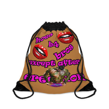 hoes b4 bros - Drawstring Bag (light brown)