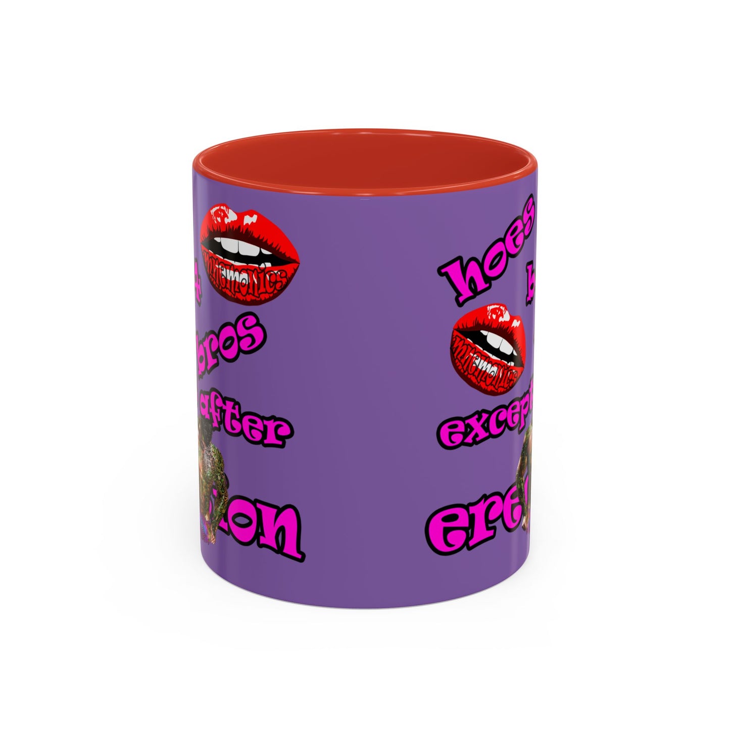 hoes b4 bros - Accent Mug (light purple)