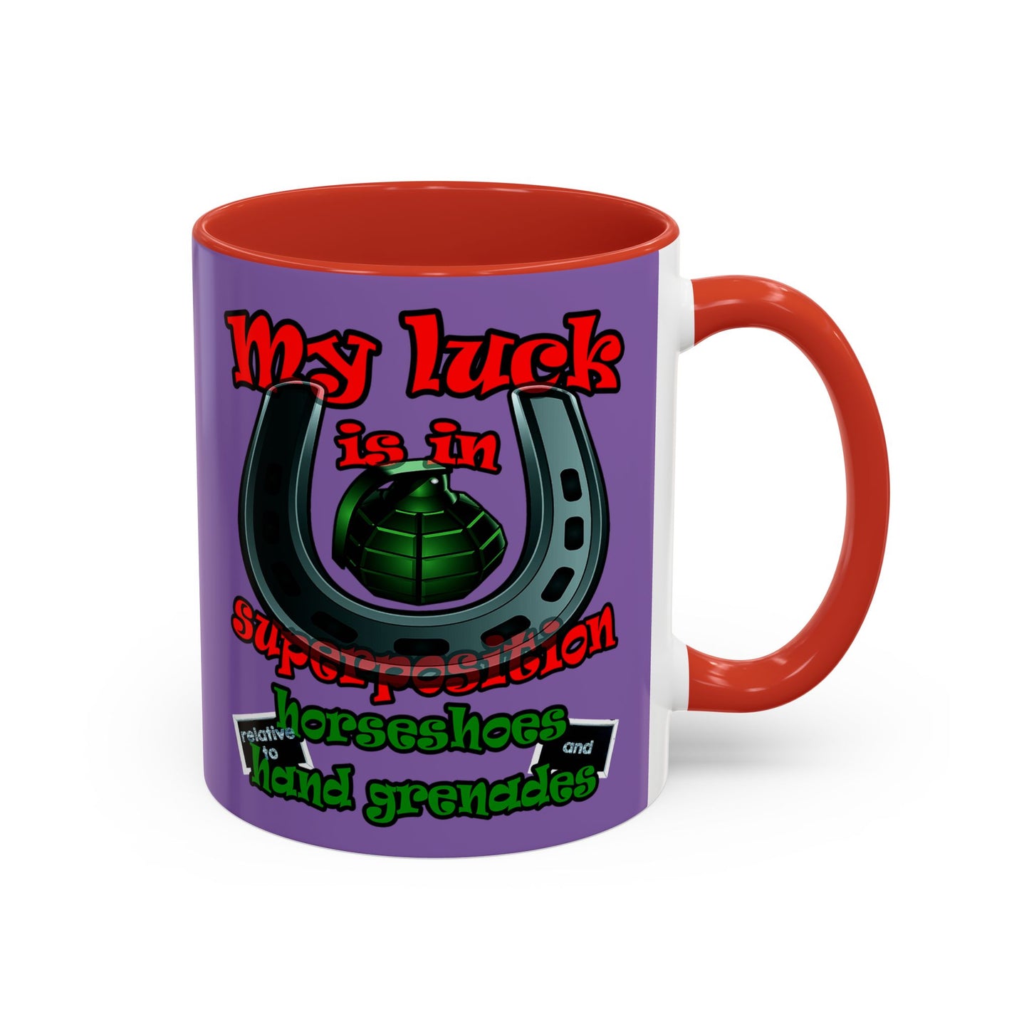my luck - Accent Mug (light purple)