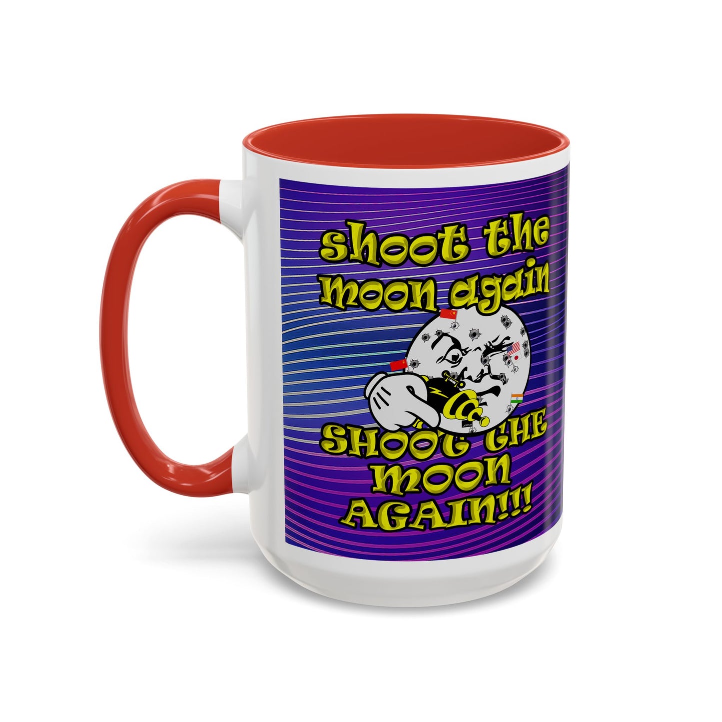 shoot the moon again - Accent Mug (purple wave)