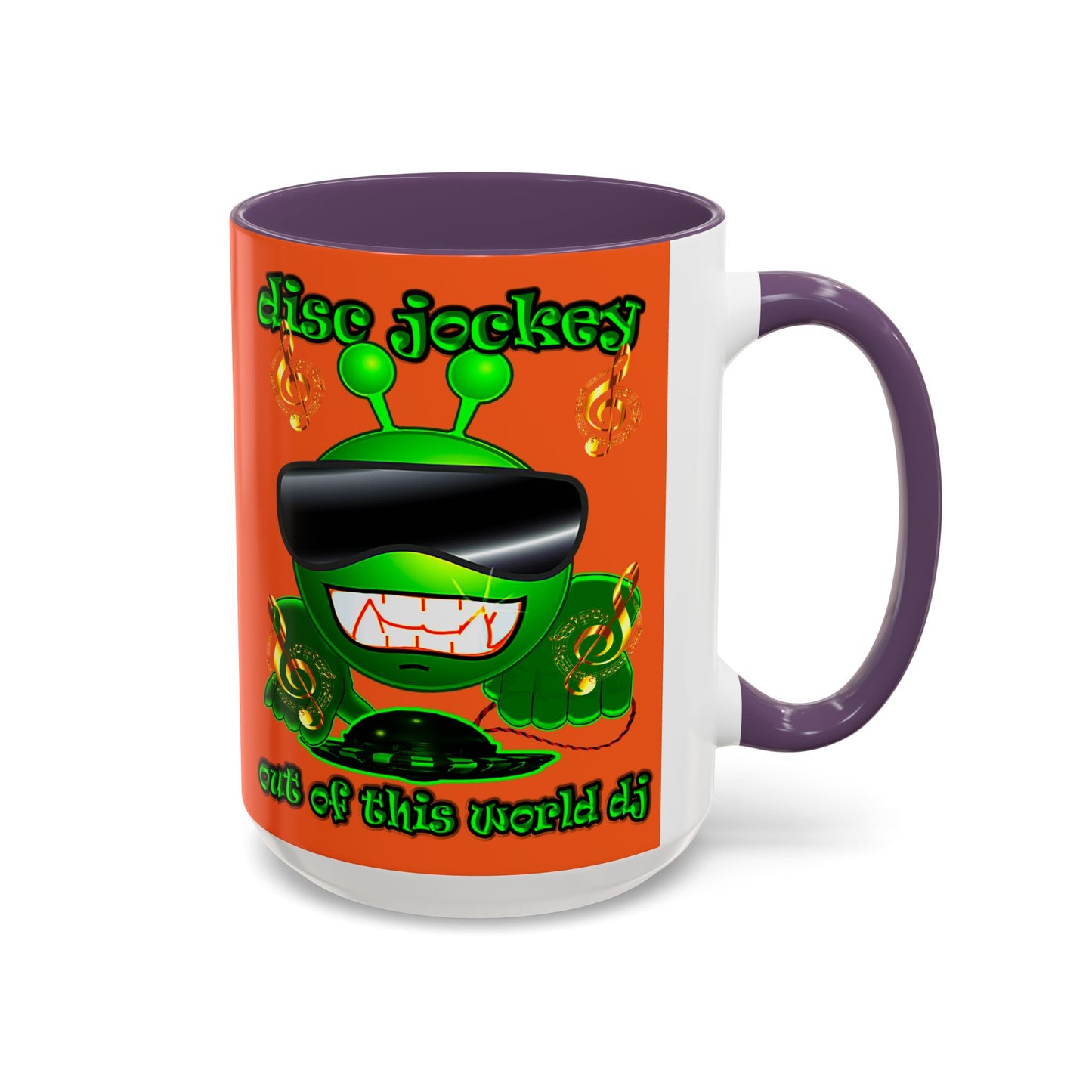 disc jockey - Accent Mug (orange)