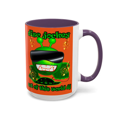 disc jockey - Accent Mug (orange)