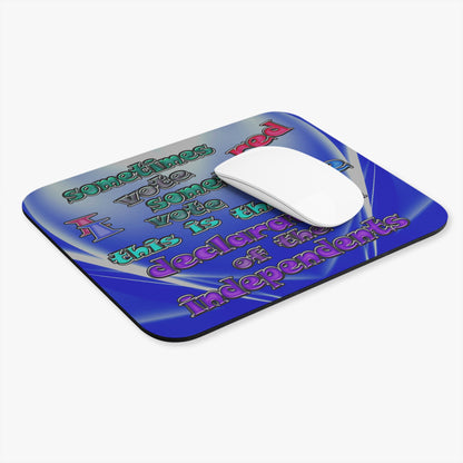 declaration of the independents - Mouse Pad (Rectangle) (blue-white wave)