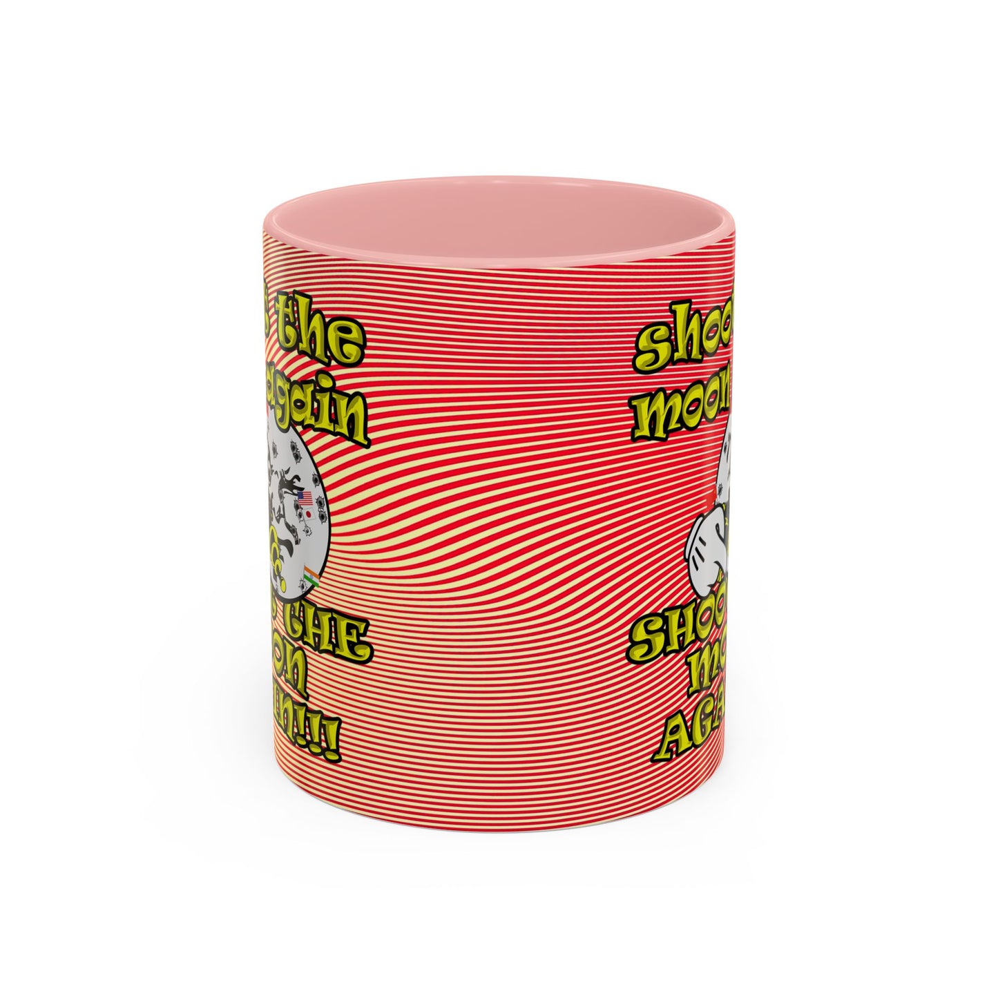 shoot the moon again - Accent Mug (yellow-orange wave)