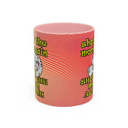 shoot the moon again - Accent Mug (yellow-orange wave)