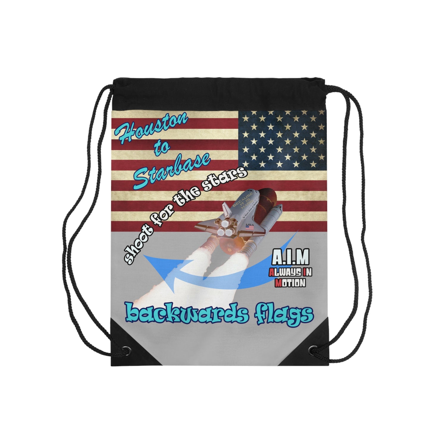 shoot for the stars - Drawstring Bag (light grey)