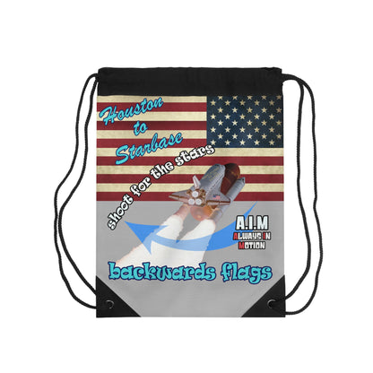 shoot for the stars - Drawstring Bag (light grey)