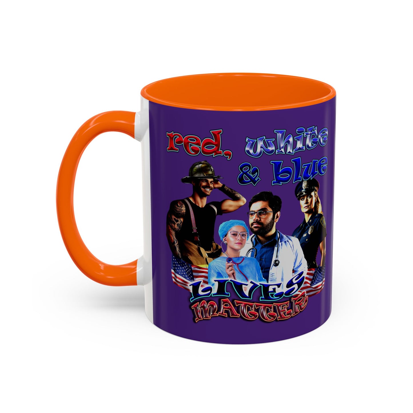 rw&b lives matter - Accent Mug (purple)