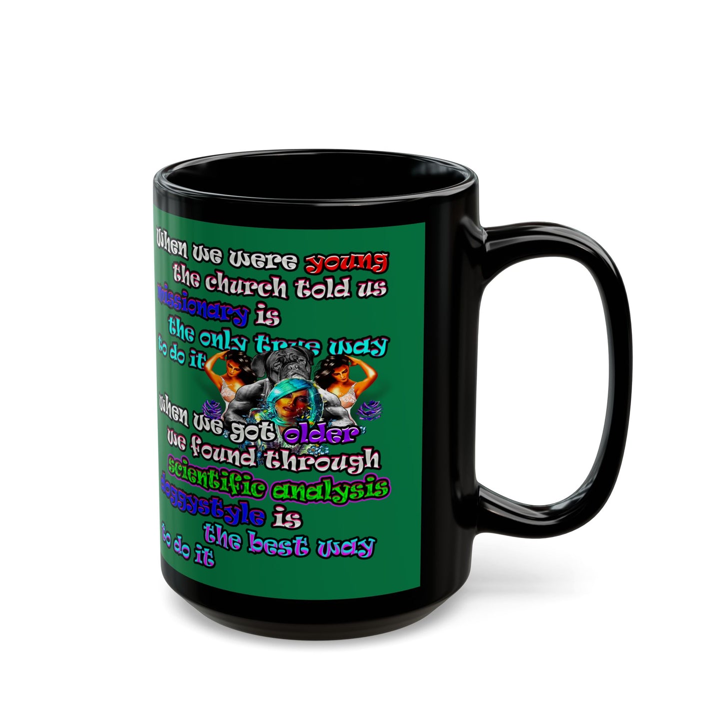 doggystyle - Black Mug (dark green)