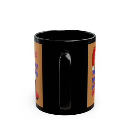 santa's shoes - Black Mug (light brown)