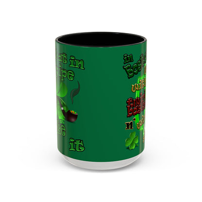 celtics logo - Accent Mug (dark green)
