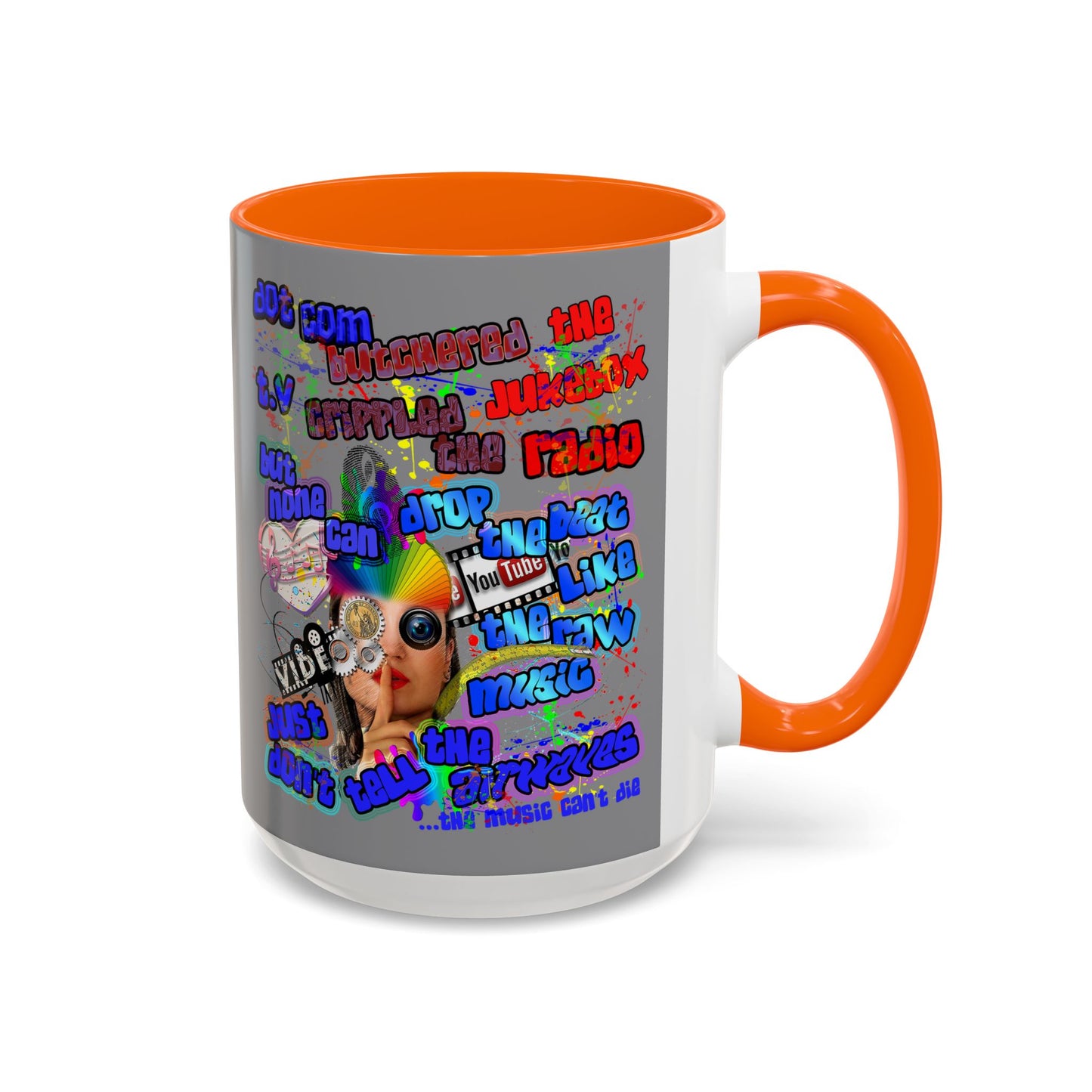 drop the beat - Accent Mug (grey)