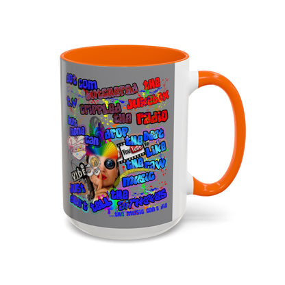 drop the beat - Accent Mug (grey)