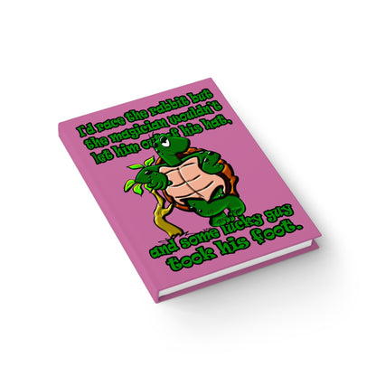 turtle race - journal-lined (light pink)
