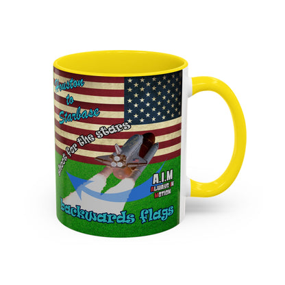 shoot for the stars - Accent Mug (green turf)