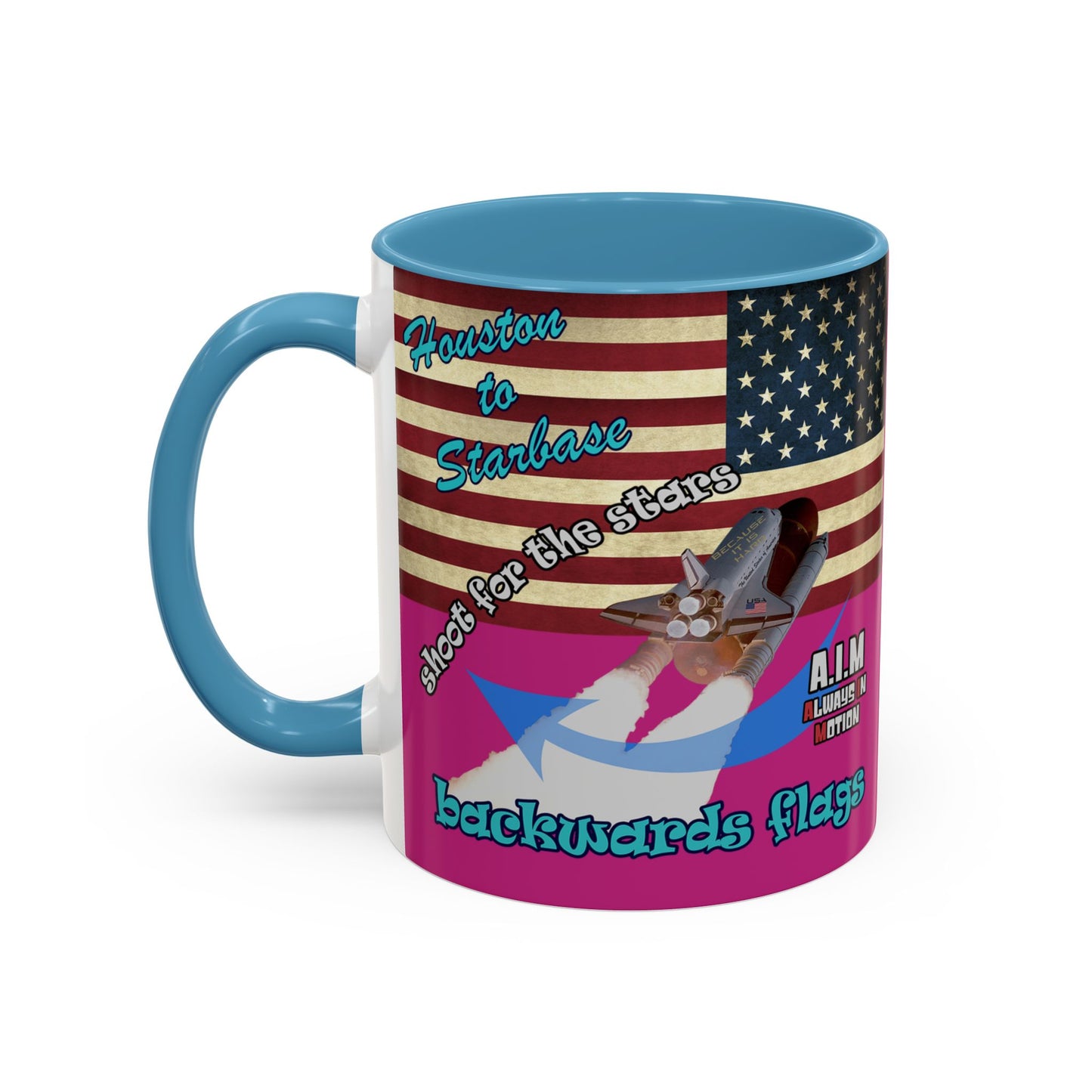 shoot for the stars - Accent Mug (pink)