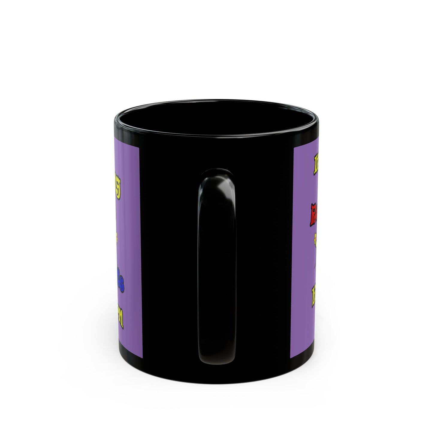 popping like popcorn - Black Mug (light purple)