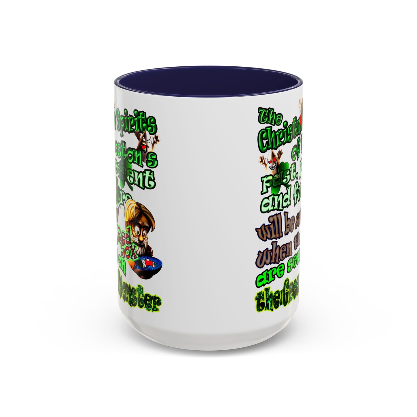 christmas spirits of boston - Accent Mug (white)