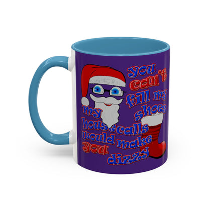 santa's shoes - Accent Mug (purple)