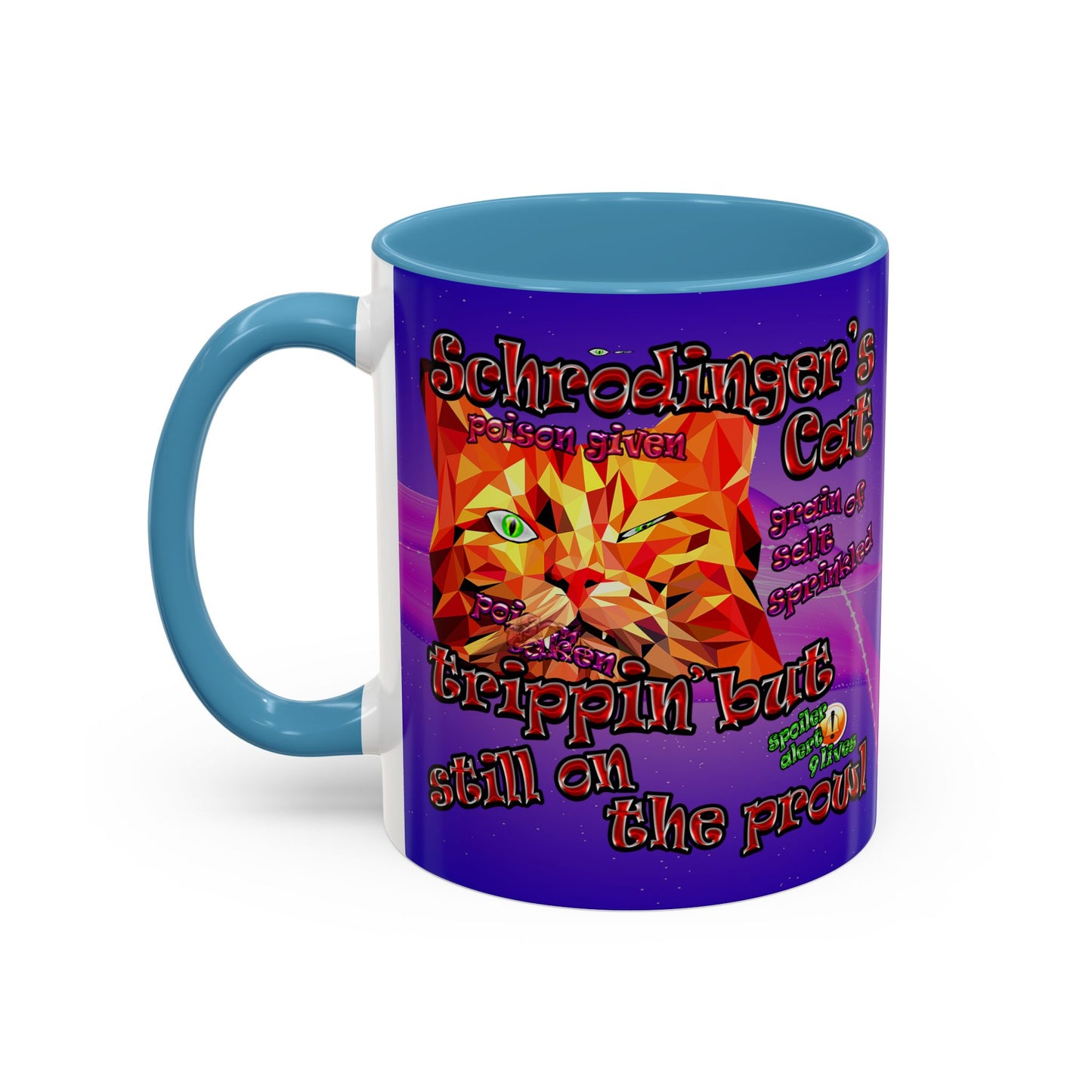schrodinger's cat - Accent Mug (purple-pink wave)