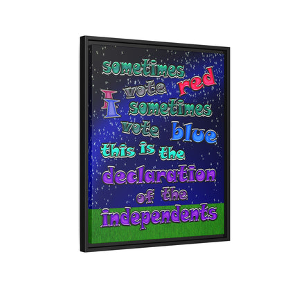 declaration of the independents - framed canvas art ('snoops' background)