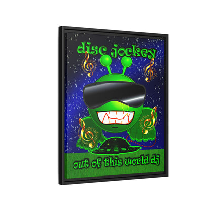 disc jockey - framed canvas art ('snoops' background)