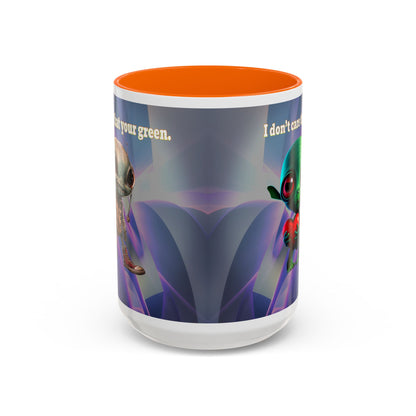 I don't care that your grey - Accent Mug (grey-pink wave)