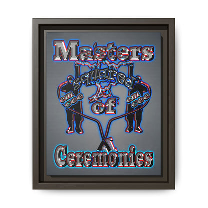 em cee squared - framed canvas art (grey-light grey)
