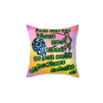 og - Faux Suede Square Pillow - (color blur)