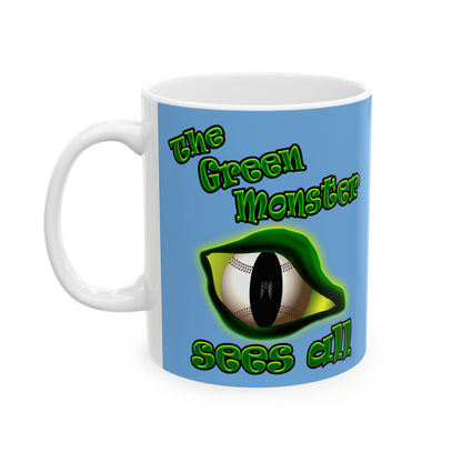 green monster - White Mug (light blue)