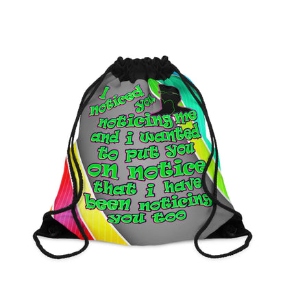 noticed you noticing - Drawstring Bag (rainbow split)