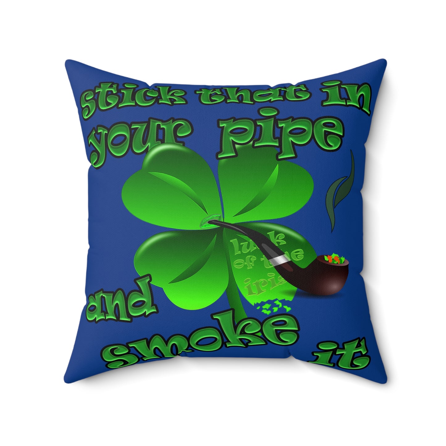 celtics logo - Spun Polyester Square Pillow - (dark blue)