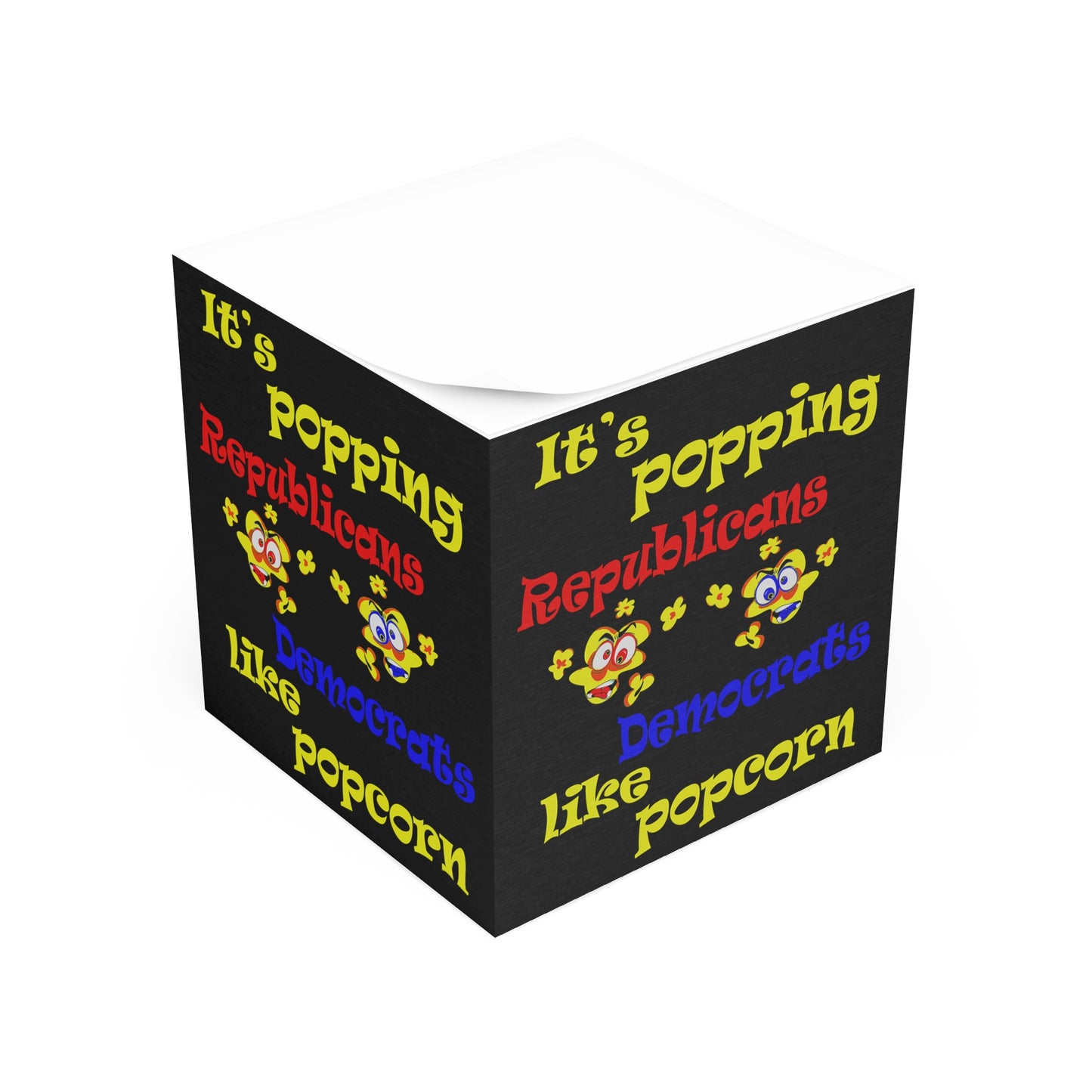 popping like popcorn - note cube (black)
