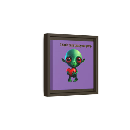 I don't care that your grey - framed canvas art (light purple)