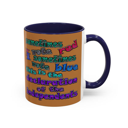 declaration of the independents - Accent Mug (light brown)