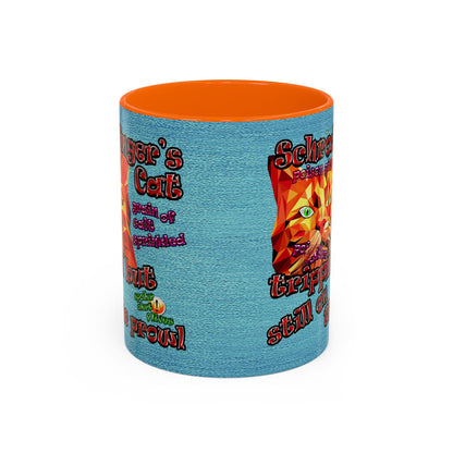 schrodinger's cat - Accent Mug (faded blue)