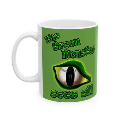 green monster - White Mug (green)