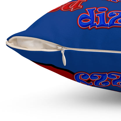 santa's shoes - Spun Polyester Square Pillow - (dark blue)